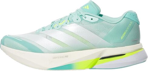 adidas, Womens, Adizero Boston 13 Running Shoes, Semi Flash Aqua/Zero Metallic/Lucid Lemon, 6, B - Medium in Kuwait