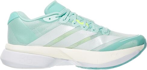 adidas, Womens, Adizero Boston 13 Running Shoes, Semi Flash Aqua/Zero Metallic/Lucid Lemon, 6, B - Medium in Kuwait