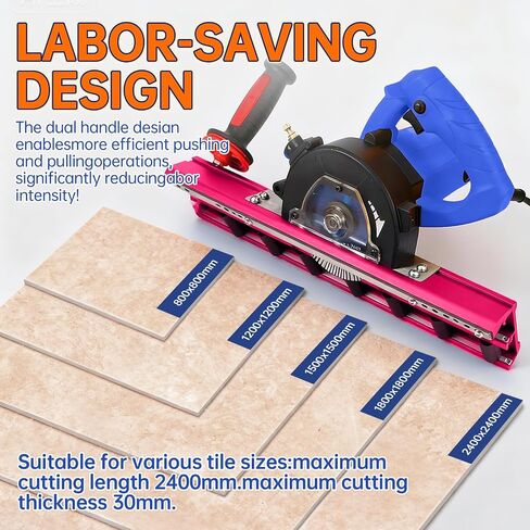 1800W Tile Beveling Tool, 43° Chamfer Machine with 16-Roller Base, Water Cooling & Dust Bag, Edge Bevel Cutter for Porcelain, Ceramic Tile, Marble & Stone in Kuwait