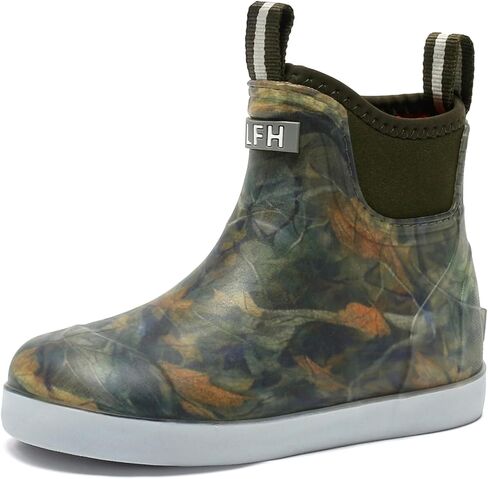 Women's Deck Boots, Rubber Rain Boots Chelsea Ankle Booties with Anti-Slip Sole Waterproof Fishing Shoes for Outdoor Work Garden Camping in Kuwait