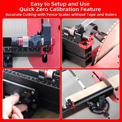 GOINGMAKE Table Saw Miter Gauge with Micro Adjust Flip Stop and 13 Precision Angle Position Stops, Miter Gauge for Table Saw with 18 Inch Fence for Crosscut and Miters, Fits 3/8" x 3/4" Slot in Kuwait