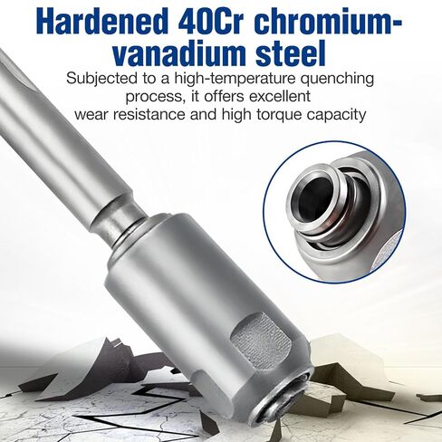 SDS-Max to SDS-Plus Adapter, 40 Chrome Steel Hammer Drill Adaptor | Rotary Hammer Connection Adapter Bits, 40 Chrome Steel Hammer Drill Adaptor for Quick Change Shank Drill Converter Tools in Kuwait