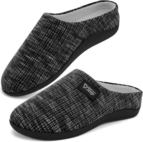 V.Step Orthopedic Slippers with Arch Support, Orthotic Slippers for Plantar | Fasciitis Pain Relief, Cozy House Slippers for Men Women, Indoor Outdoor Anti-Skid Rubber Sole Slippers in Kuwait