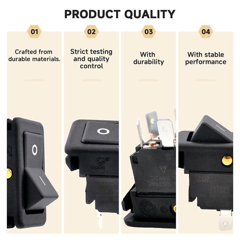 5140058-09 Vacuum Power Switch Compatible with DeWALT Cleaner Rocker Switch | for DCV580 DCV581H DC500 DC500K DC020 Vacuum Cleaner, 4 Pin ON-Off Rocker Switch in Kuwait
