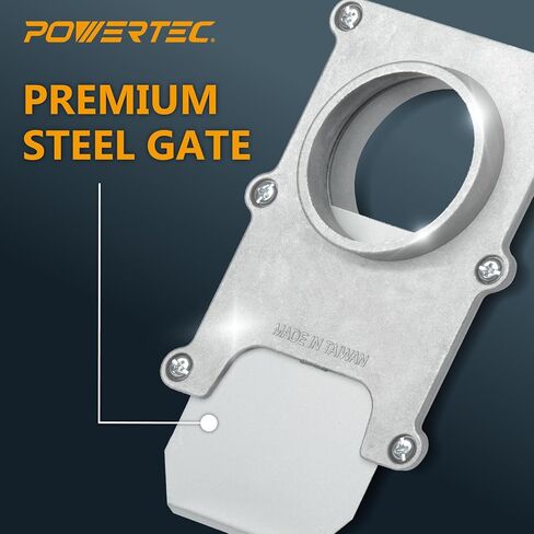 POWERTEC 70134-P2V 2-1/2-Inch Aluminum Blast Gate for Dust Collector, Dust Collection Fittings - 2 PK in Kuwait