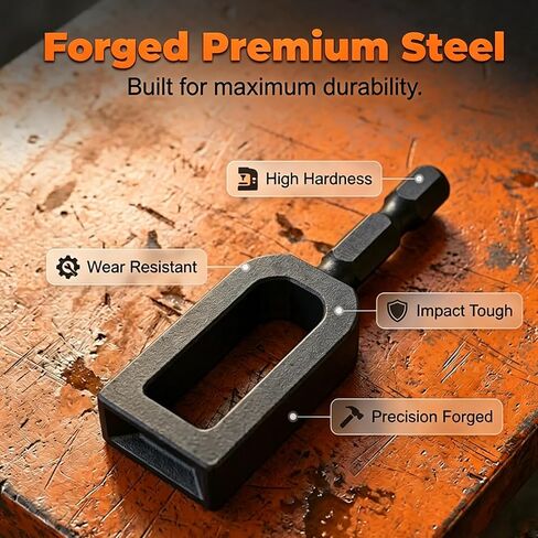2PCS Wire Twister Tool for Drill, Heavy Duty Electric Drill Wire Twisting Tool with 1/4" Hex Shank, Alloy Steel Fence Twister for Rebar Tying, Farm Repair & Construction in Kuwait