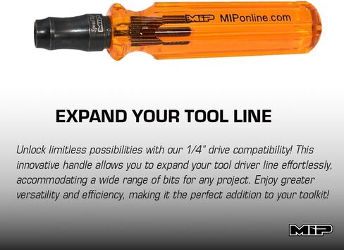 MIP RC Hex Bit Tool Kit Bundle – Includes 1.3mm, 1.5mm, 2.0mm, 2.5mm, 3.0mm Hex Bits & Quick Change Handle – Precision Drill Driver Tools for RC Car Repairs – Made in USA in Kuwait