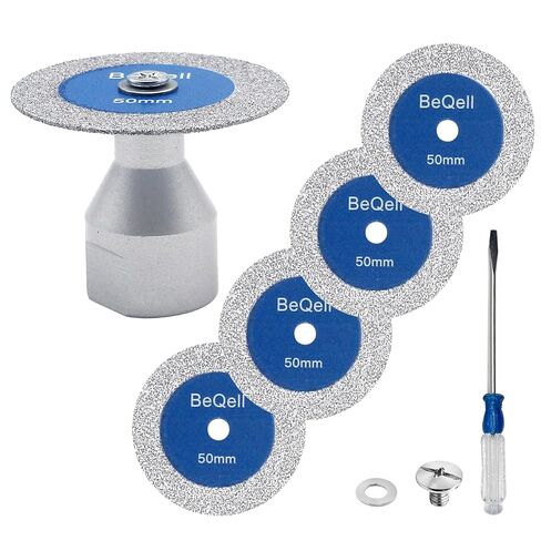 Diamond Mini Glass Cutting Disc,5pcs 2" Saw Blade Carving Disc for Glass | BeQell 50mm Glass Saw Blade Mini Carving Disc for Glass Jade Crystal Ceramic Tile in Kuwait