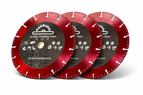 9" Battery Fire Rescue Diamond Blade Safety All Cut Demolition Diamond Saw Blade Cordless Battery Cut Off Saw Fire Safety Blade- 3Pack in Kuwait