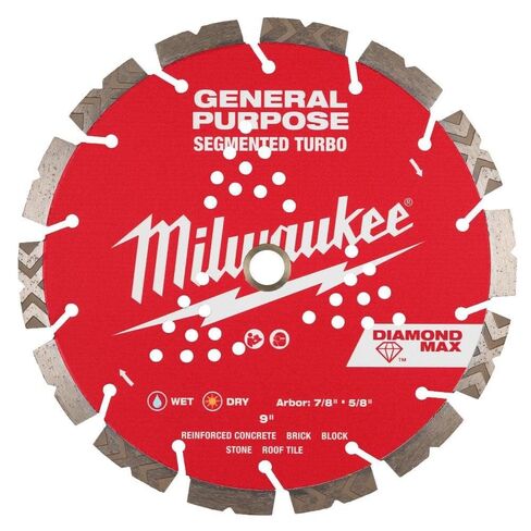 Milwaukee Electric - 9 INCH Diamond MAX Segmented Turbo GE in Kuwait