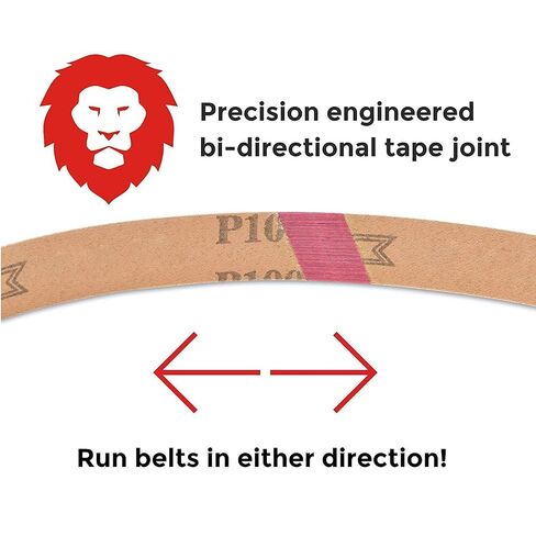 Red Label Abrasives 3 X 21 Inch 60 Grit Aluminum Oxide Multipurpose Sanding Belts, 8 Pack in Kuwait