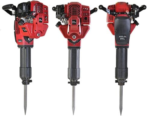 Gas Jack Hammer 2 Stroke Petrol Demolition Hammer 52cc Gasoline Concrete Breaker One Man Earth Drill with Point and Flat Chisel, Punch Single Cylinder, Air Cooling in Kuwait