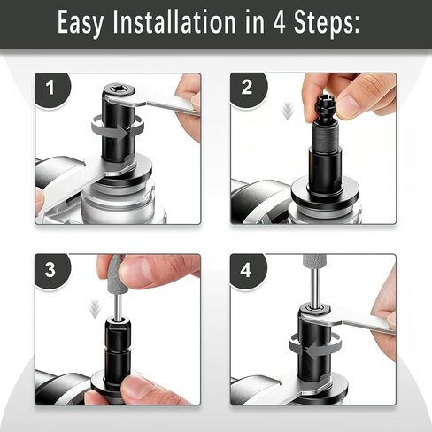 Conversion Angle Grinder Adapter M10-1.5 Thread (2-Pack) | 1/4"(6mm) & 1/8"(3mm) Collet Chucks, Angle to Die Grinder Metal Kit, Rotary sanding discs, Wood Carving, Metal Polishing ﻿ in Kuwait