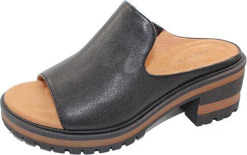 Salvia Women's Harper in Black Pebble Nappa Leather - size 37 M in Kuwait