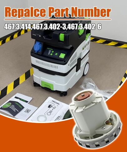 120V 1200W Motor Suction Turbine Assembly Fits for Festool CTL26E/CTL36E/CT15 /CT MIDI I/Mirka 1242 AC 1200W Vacuum,Replace 467.3.414, 467.3.402-3, 467.3.402-6 in Kuwait