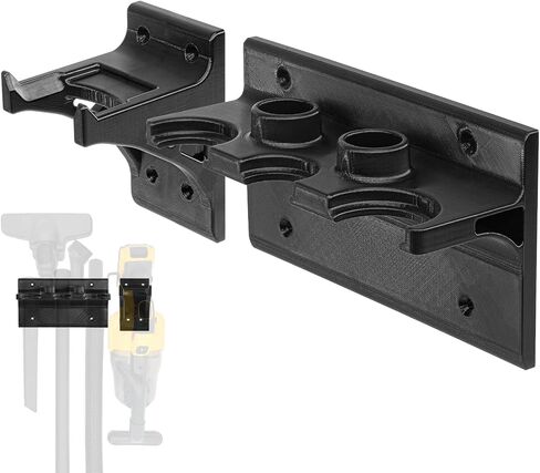 Wall Mount Holder with Accessory Rack Compatible with DeWalt Stick Vacuum DCV501HB | Wall Mount Bracket for DCV501HB Stick Vacuum | Quick Access Storage for Cordless Hand Vacuum (Black) in Kuwait