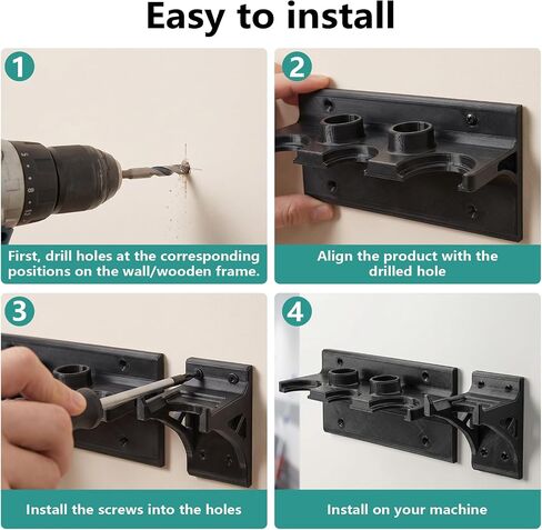Wall Mount Holder with Accessory Rack Compatible with DeWalt Stick Vacuum DCV501HB | Wall Mount Bracket for DCV501HB Stick Vacuum | Quick Access Storage for Cordless Hand Vacuum (Black) in Kuwait