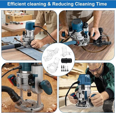 Replacement for Bosch Dust Extraction Hoods Kit 1617EVSPK 1617EVS RA1173AT | Router Combo Kit,RA1175 Edge-Form Dust Extraction Hood /PR012 Fixed Base Hood/Plunge Base Hood/VAC002 Vacuum Hose Adapter in Kuwait