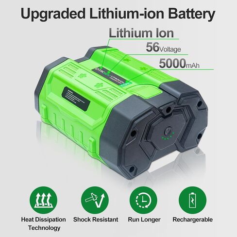 DTK 5Ah Battery Replacement for EGO 56V Battery Compatible with BA2800 BA4200T BA4200 BA1400 BA2800T BA5600T 56V Batteries in Kuwait