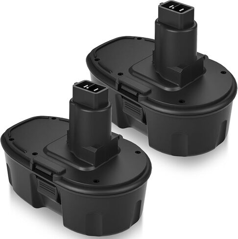 2-Pack 18V 4.5Ah DC9096 Replacement Battery for Dewalt 18V Battery DC9098 | DC9099 DW9095 DW9096 DW9098 DE9038 Compatible with Dewalt 18 Volt Battery Tools Drills Drivers Wrench (Black) in Kuwait