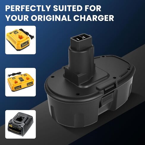 2-Pack 18V 4.5Ah DC9096 Replacement Battery for Dewalt 18V Battery DC9098 | DC9099 DW9095 DW9096 DW9098 DE9038 Compatible with Dewalt 18 Volt Battery Tools Drills Drivers Wrench (Black) in Kuwait