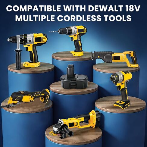 2-Pack 18V 4.5Ah DC9096 Replacement Battery for Dewalt 18V Battery DC9098 | DC9099 DW9095 DW9096 DW9098 DE9038 Compatible with Dewalt 18 Volt Battery Tools Drills Drivers Wrench (Black) in Kuwait