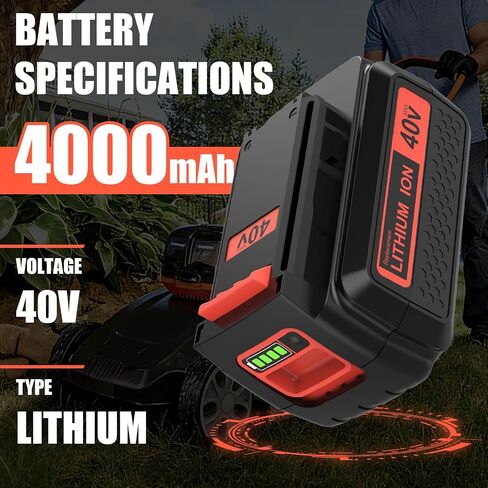 2Pack 40V 4000mAh Replacement for Black and Decker 40V Battery Lithium LBX2040 LBXR36 LBXR2036 LST540 LCS1240 LBX1540 LST136W Compatible with Black Decker 40V String Trimmer Sweeper Mower Tools in Saudi Arabia