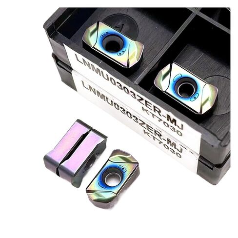 Indexable Lathe Carbide Insert 10PCS LNMU0303-MJ KT7030 Hard Alloy Internal Turning Tool Double-Sided Fast Cutting Lathe in Kuwait