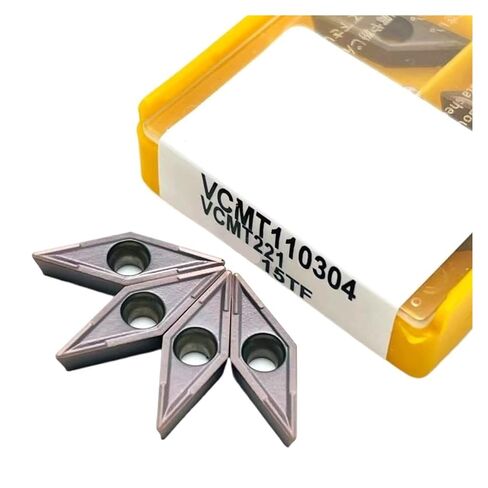 Indexable Lathe Carbide Insert 10PCS VCMT110304 15TF 6020 735 Hard Alloy Turning Tool and Milling Suitable for Stainless Steel(VCMT110304 15TF) in Kuwait