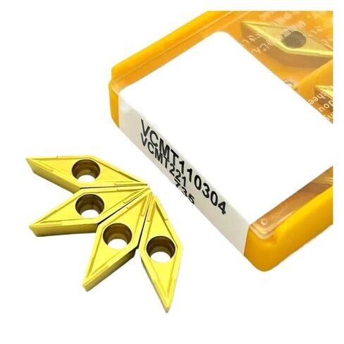 Indexable Lathe Carbide Insert 10PCS VCMT110304 15TF 6020 735 Hard Alloy Turning Tool and Milling Suitable for Stainless Steel(VCMT110304 15TF) in Kuwait