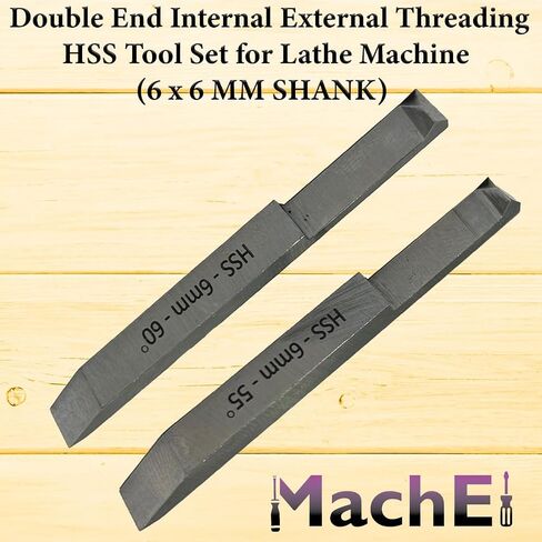 MachEl Double End Internal External Threading HSS Tool Set for Lathe Machine (6 x 6 MM Shank) in Kuwait