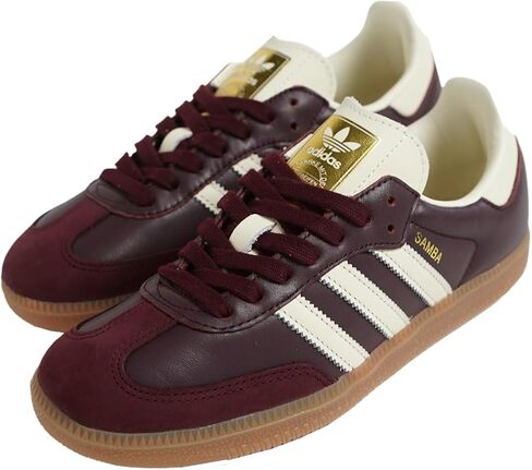 adidas Samba Og Woman Maroon Crewht Gold (5 Men/6 Women) in Kuwait
