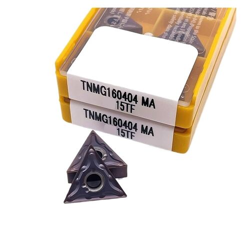 Indexable Lathe Carbide Insert 10PCS TNMG160404-MA TNMG160408-MA 15TF 6020 735 Hard Alloy Lathe Cutter Tools External Turning Tool(TNMG160404-MA 15TF) in Kuwait
