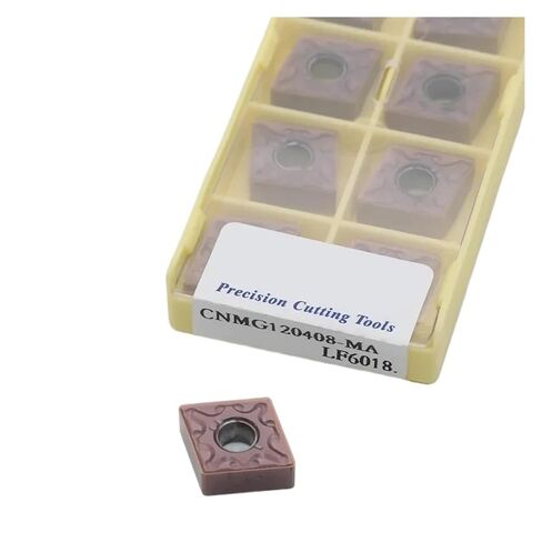 Indexable Lathe Carbide Insert 10PCS CNMG120408-MA LF6018 LF6118 Hard Alloy External Turning Tool Lathe Blade Use for Stainless Steel(CNMG120408-MA LF6118) in Kuwait