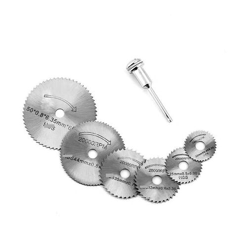 7Pcs High Speed Rotary Saw Blade Set with 3.2mm Mandrel, Cutting Discs for Wood, Metal & Plastic (22-50mm) in Saudi Arabia