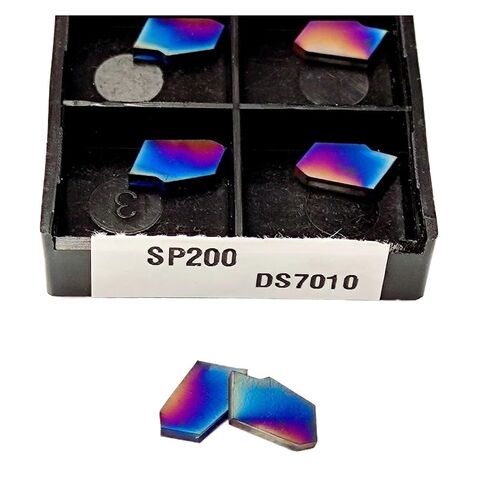 Indexable Lathe Carbide Insert 10pcs SP200 SP300 SP400 Slotted Hard Alloy Cutting Lathe Tool Turning Grooving Blade(SP200) in Kuwait