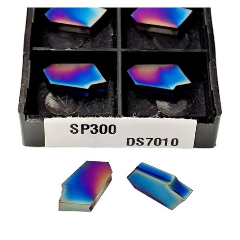 Indexable Lathe Carbide Insert 10pcs SP200 SP300 SP400 Slotted Hard Alloy Cutting Lathe Tool Turning Grooving Blade(SP200) in Kuwait