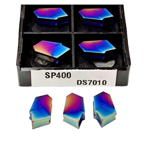 Indexable Lathe Carbide Insert 10pcs SP200 SP300 SP400 Slotted Hard Alloy Cutting Lathe Tool Turning Grooving Blade(SP200) in Kuwait