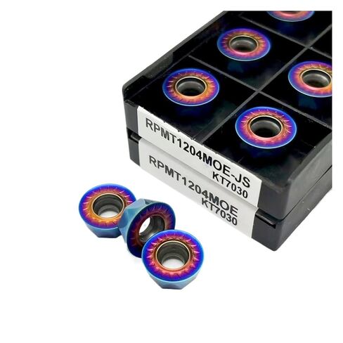 Indexable Lathe Carbide Insert 10PCS RPMT1204MOE KT7030 Round Hard Alloy External Turning Tool Milling Cutter Suitable for Stainless Steel in Kuwait