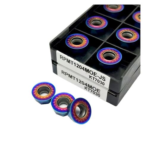 Indexable Lathe Carbide Insert 10PCS RPMT1204MOE KT7030 Round Hard Alloy External Turning Tool Milling Cutter Suitable for Stainless Steel in Kuwait