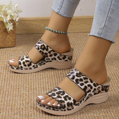 Sandals for Women Hollow Open Toe Platform Wedge Sandals Comfort Ankle Shoes Lightweight Footwear Casual Summer Outdoor Walking in Kuwait
