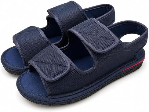Women Men Recovery Sandals, Wide Width Adjustable Dual Strap Walking Shoes, Soft Cushioned Comfort Shoes for Swollen Feet, Breathable Open Toe Indoor Outdoor Daily Wear in Kuwait