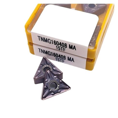 Indexable Lathe Carbide Insert 10PCS TNMG160404-MA TNMG160408-MA 15TF 6020 735 Hard Alloy Lathe Cutter Tools External Turning Tool(TNMG160404-MA 15TF) in Kuwait