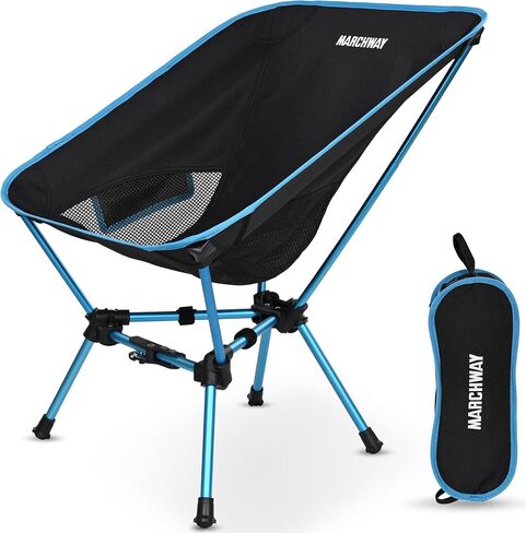 MARCHWAY Lightweight Folding Camping Chair with Spring Lock, Stable Compact Portable for Outdoor Camp, Travel, Beach, Picnic, Festival, Hiking, Backpacking (Lowback Khaki) in Kuwait