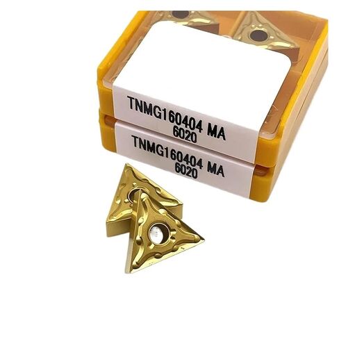Indexable Lathe Carbide Insert 10PCS TNMG160404-MA TNMG160408-MA 15TF 6020 735 Hard Alloy Lathe Cutter Tools External Turning Tool(TNMG160404-MA 15TF) in Kuwait