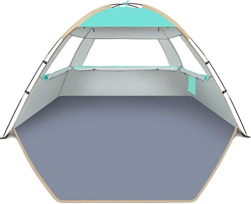 Gorich Beach Tent Sun Shelter for 3/4/6/8/10 Person with UPF 50＋ UV Protection, Lightweight & Easy Setup Beach Shade Canopy, Portable Beach Shade Tent Beach Cabana in Saudi Arabia