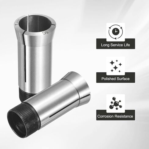 HARFINGTON 1-1/8" 5C Round Collet Precision Round Spring Collet Mill Chuck Holder 0.015mm Accuracy for CNC Engraving Machine Milling Lathe Tool, Silver in Kuwait