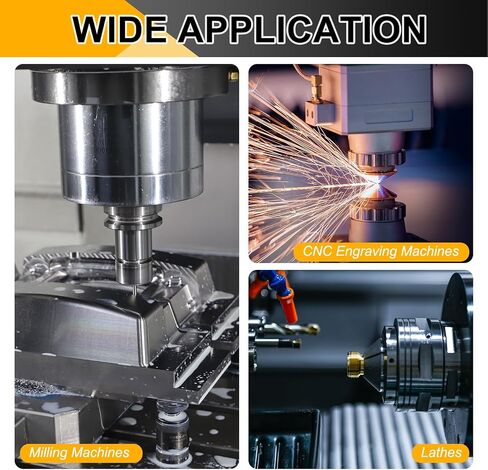 HARFINGTON 1-1/8" 5C Round Collet Precision Round Spring Collet Mill Chuck Holder 0.015mm Accuracy for CNC Engraving Machine Milling Lathe Tool, Silver in Kuwait