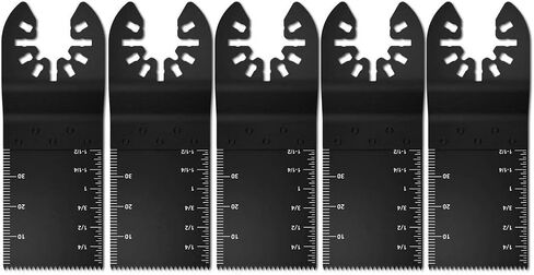 Pack of 5 Multitool Saw Blades Accessories, Wood Metal Plastic Multimaster Saw Blades Multifunctional Tool Oscillating Accessories in Kuwait
