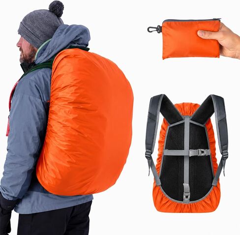 Frelaxy Waterproof Backpack Rain Cover, Pack Covers for Hiking, Travel | Upgraded Silver-Coated Waterproof Fabric, Anti-Slip Cross-Buckle Strap, Ultralight and Compact in Saudi Arabia